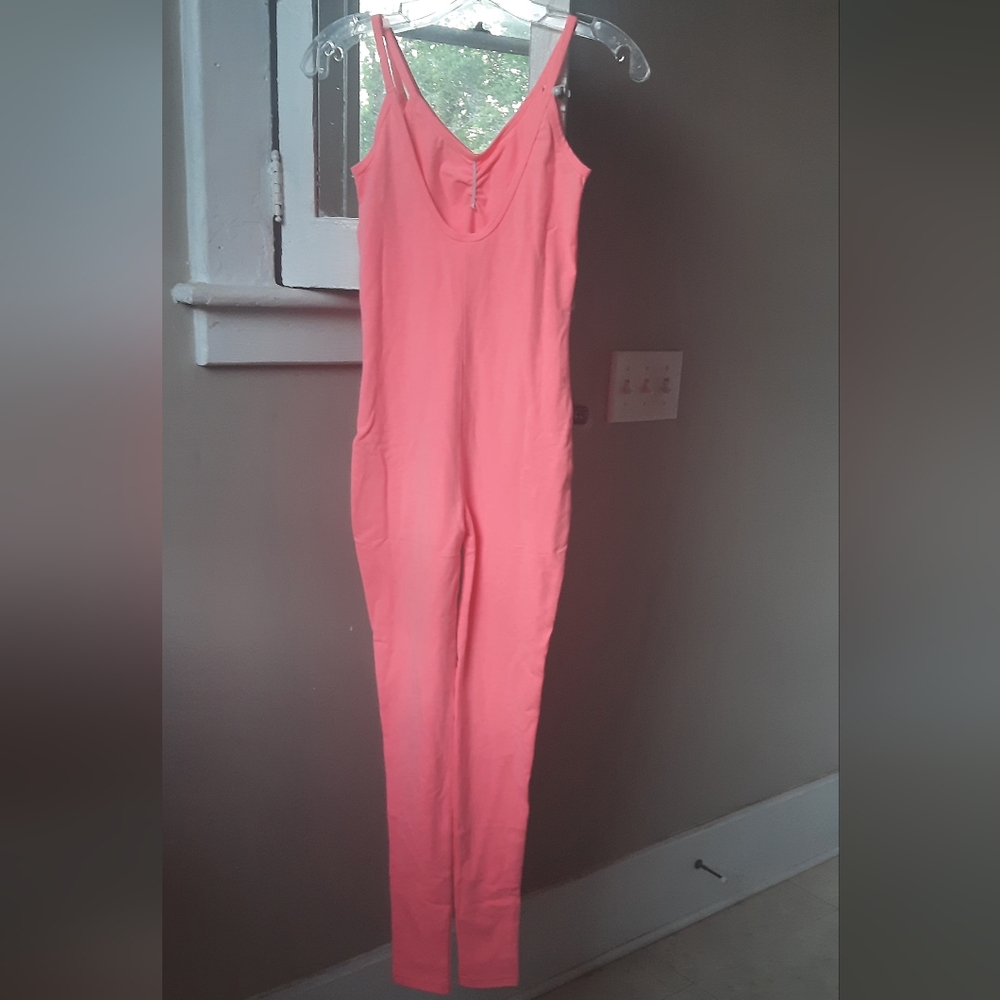 NWT American Apparel Hot Pink Strappy Unitard, S